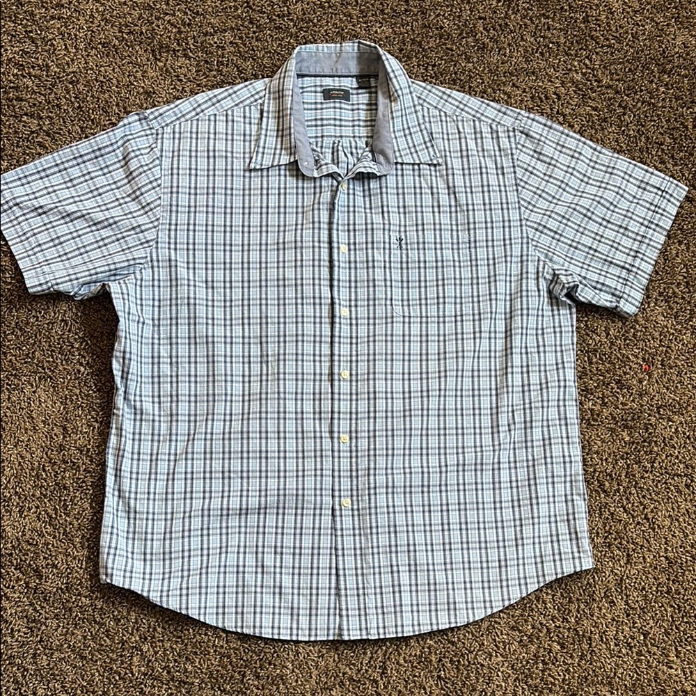 Arrow Men's Plaid Shirt - Gray and White